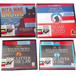 Rita Mae Brown Mrs Murphy Mystery Book Lot 20-21-22-23 Series Audio CD ExLibrary